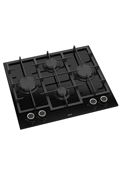 Ferre LN385 Siyah Cam Ankastre Ocak (DÖKÜM IZGARA)