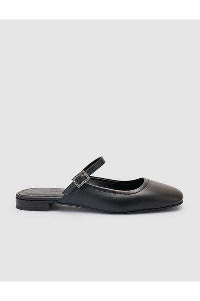 Cabani 100% Genuine Leather Black Women's Ballerinas