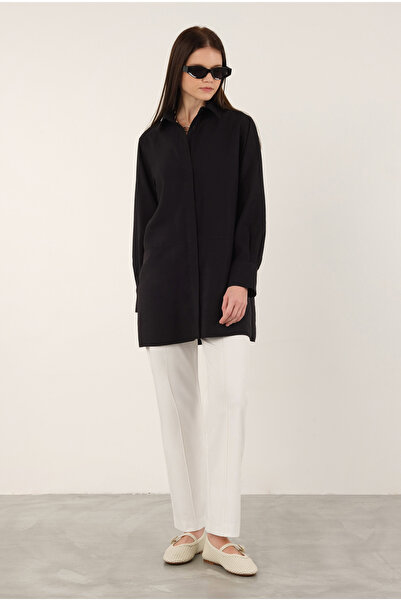 HEQA Black Modal Basic Shirt