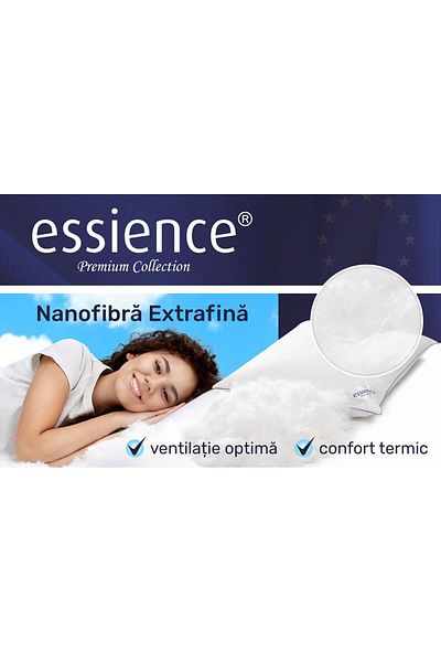 Essience Pillow 50x70 cm, Essience Premium Collection, memory insert and nanofiber filling, Cotton cover