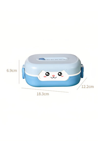 COOYA Portable Cartoon Lunch Boxes,Double-layer Heat Insulation,Natural Rubber Leak Proof,for 3+ year Kids