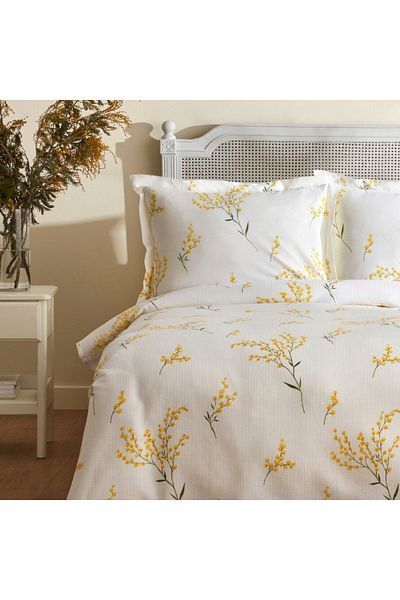 Karaca Loretta 100% Baumwolle Doppelbett-Piké-Set, Gelb