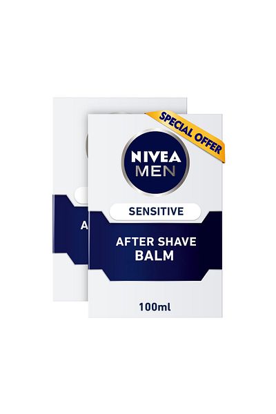 NIVEA MEN Sensitive After Shave Balm, Chamomile & Hamamelis, 100ml, Pack of 2