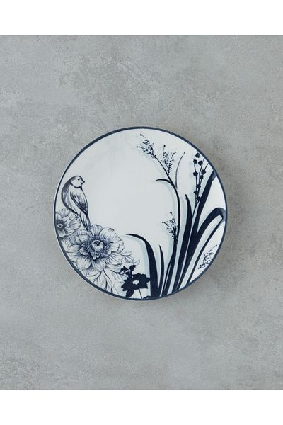 English Home Navy Blue 19 cm Edenic Bone Porcelain Cake Plate