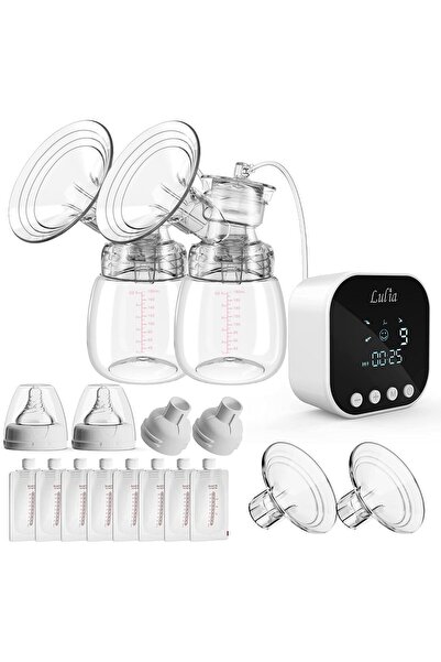 Lulia Store Portable Double Electric Breast Pump – 4 Modes, 9 Stages, Bpa Free