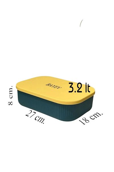Bayev 4 Αποθηκευτικός χώρος 3,2 Lt Πράσινο ντουλάπι Organizer Box Κάλτσες Δοχείο αποθήκευσης ρούχων με καπάκι