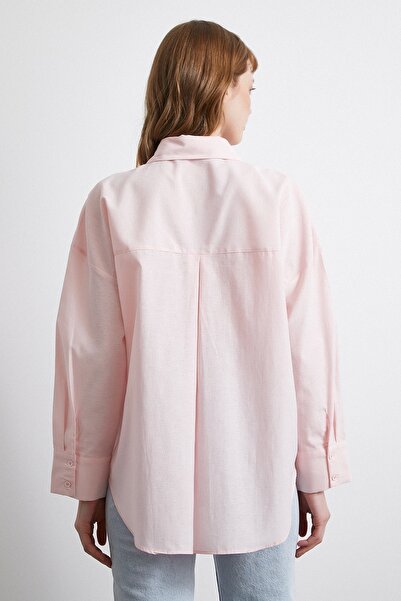 Never more Pink Helen Poplin Shirt
