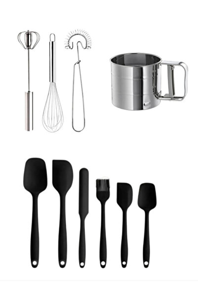 Hilamingo Home مجموعة أدوات المطبخ مكونة من 10 قطع؛ مضرب، منخل دقيق، طقم مطبخ...