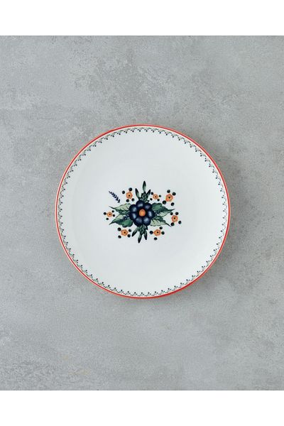 English Home Colorful Whimsical Bone Porcelain Cake Plate 19 cm