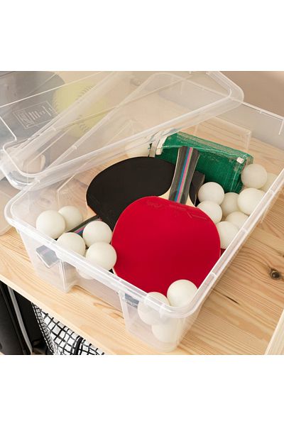 IKEA IKEA SAMLA Box with Lid – Transparent Storage, 39x28x14 cm, 11L