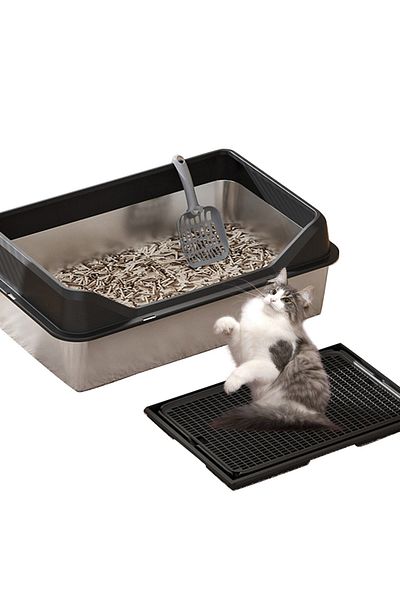 KidLe Stainless Steel Cat Litter Box for Cat