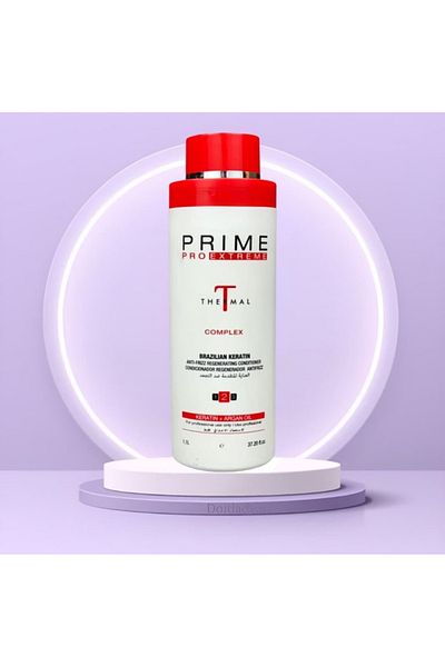 Prime Thermal Complex Brazilian Keratin Anti-Frizz Repair Hair Care Cream 1L with Argan Oil