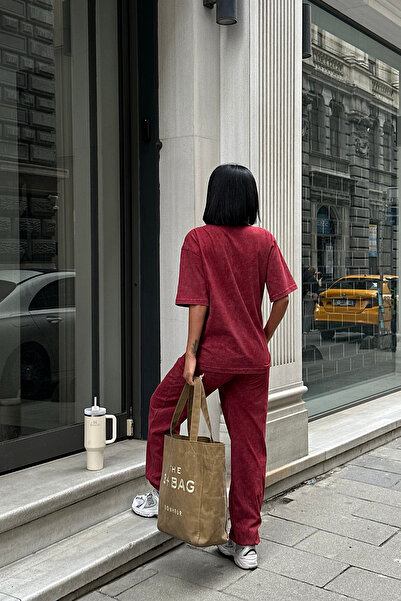 Bliss Γυναικείο σετ φόρμας 80 με λεπτομέρειες με κοντό μανίκι Oversize Άνετο σετ φόρμας