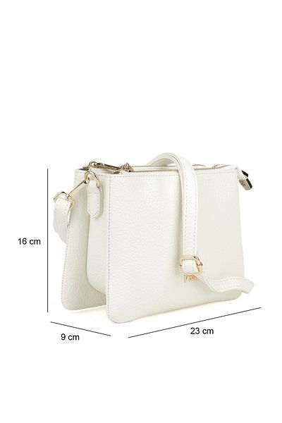 Ziya Geantă albă de umăr și crossbody pentru femei 151979 Z3103