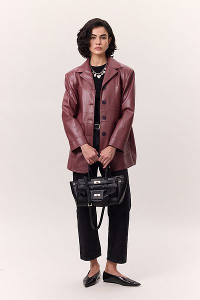 Manuka RETRO-LEDERJACKE ROSA