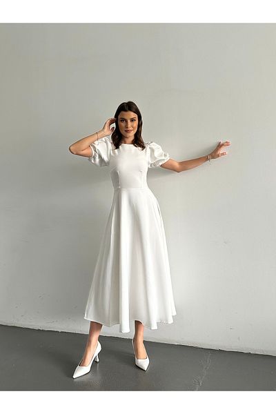 Afiş Butik Μίντι Φόρεμα με μανίκια καρπούζι