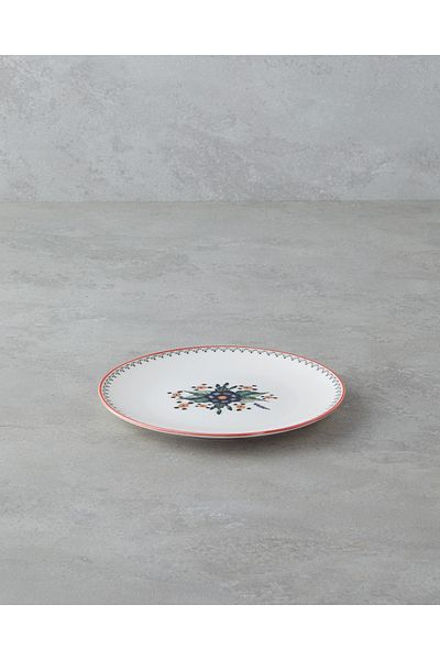 English Home Colorful Whimsical Bone Porcelain Cake Plate 19 cm