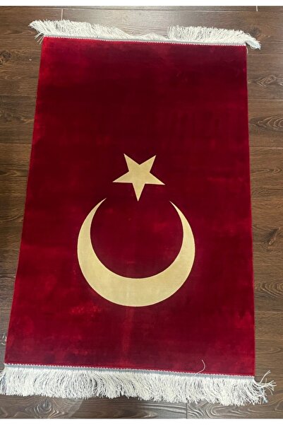 kirman Türk bayrağı.  ipekten yapılmış, makine halısı