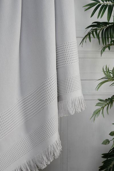 neşe home collection Γκρι 90x150 εκ. Βάφλα Peshtemal