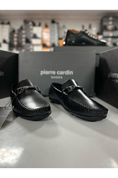 Pierre Cardin بيير كاردين 90155 قطعة حذاء لوفر أسود للرجال