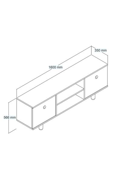 TESSA MOBİLYA 160 Cm Bohem Tv Sehpası 55'' Tv Uyumlu Bohem Ayaklı Geniş Depolamalı Tv Ünitesi