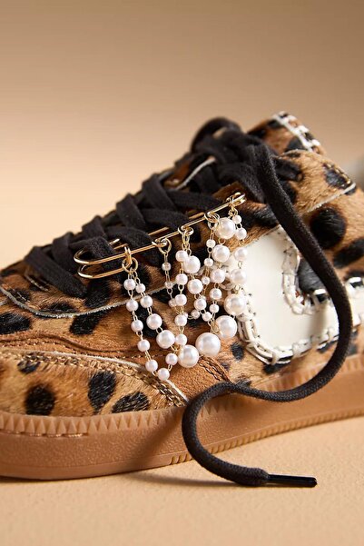 New Obsessions Pearl Detailed Women's Brooch Multi-Purpose Charm Shoe Ornament