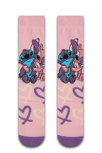 Neşeli Çoraplar Stitch Hearts Colorful Men's Socks