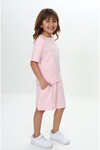 Toontoy Girl's Chest Printed Shorts Suit