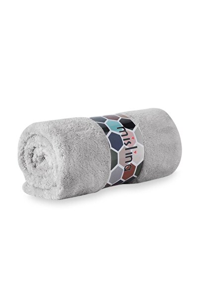 Mislina Home Deluxe Wellsoft Blanket Light Gray Double 200x220 cm