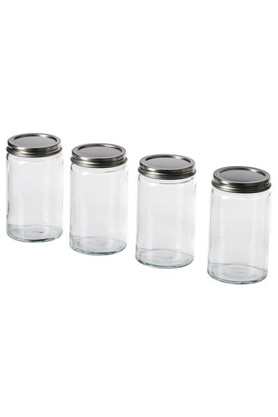 IKEA CITRONHAJ Spice Jar – Clear Glass & Stainless Steel (350 ml)