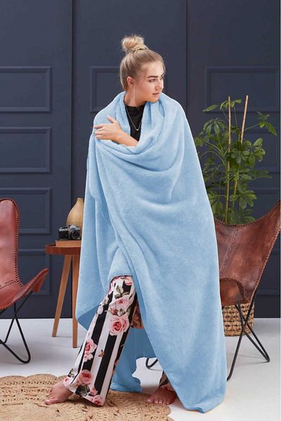Mislina Home Pătură TV Baby Blue Single Deluxe Wellsoft - 150x200 Cm