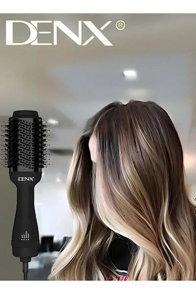 Denx مصفف الشعر DX1356 بتصميم سهل الاستخدام ومقبض مطلي بالسيليكون المقاوم للحرارة