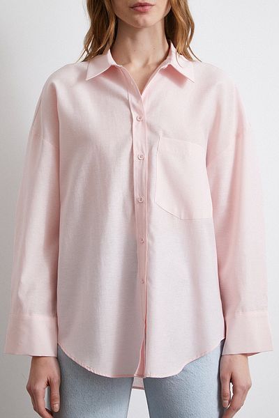 Never more Pink Helen Poplin Shirt