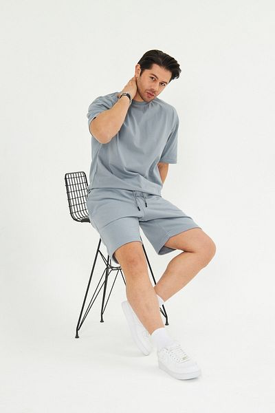 The Champ Clothing Ανδρικό κοντομάνικο μπλουζάκι από βαμβακερό Basic Oversize Crew Neck