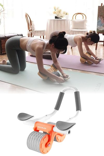 omilife Abdominal Muscle Exercise Wheel Home Sports Sit-Ups Shaper with Intelligent Brake Feature