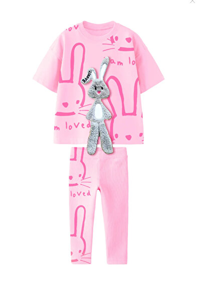 ibeeka Розова тениска за момичета - Комплект долна част на чорапогащник с 3D ...