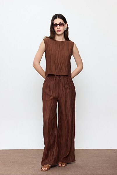 SHERIN Brown Corduroy Blouse