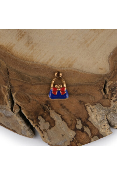 Prestij Boncuk Συσκευή κοσμημάτων και αξεσουάρ τσάντας Navy Blue με κίτρινο μ...