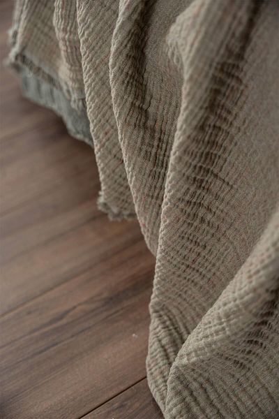 Ecocotton Muna Double Pique Set - 100% Organic Cotton, Green-Dark Green, 240x260 Cm
