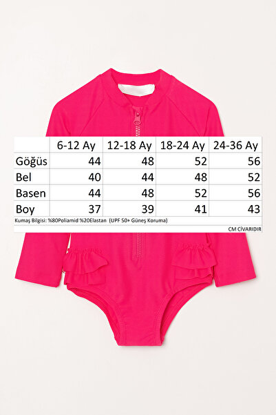 NEOPY Uv Protection Long Sleeveromper Baby Girl Swimmer Swimwear 5110 Fuchsia
