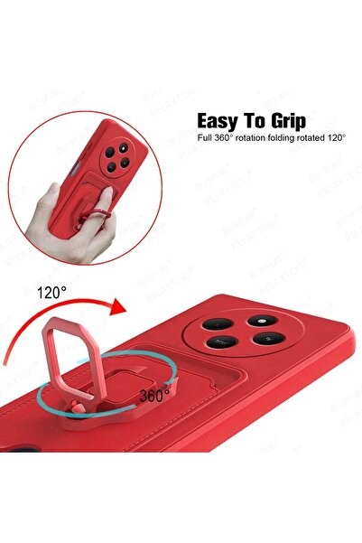 m.tk moveteck Xiaomi Redmi 14C Case with Camera Protection Ring Business Card Compartment Lanyard Strap Colorful Zuma Silicone