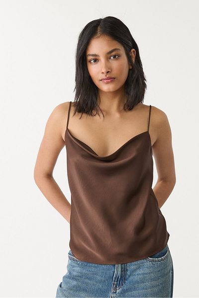 Stradivarius Strappy satin top