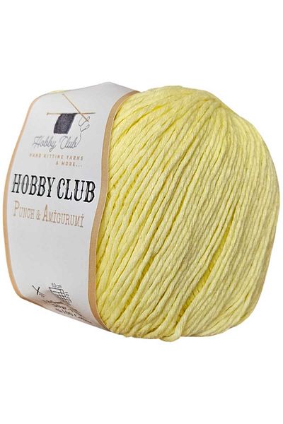 hobby club Punch Pong Amigurumi Κλωστή 50 γραμμαρίων Απαλό Κίτρινο