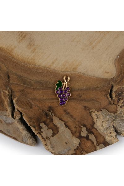 Prestij Boncuk Aparat pentru bijuterii și accesorii pentru struguri violet cu inel metalic galben