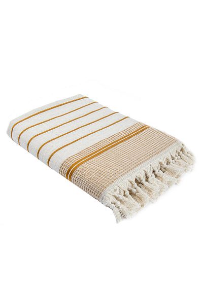 Ecocotton Prosop de baie Arden 100% bumbac organic amestecat prosop de cânepă muștar-bej 70x140 cm