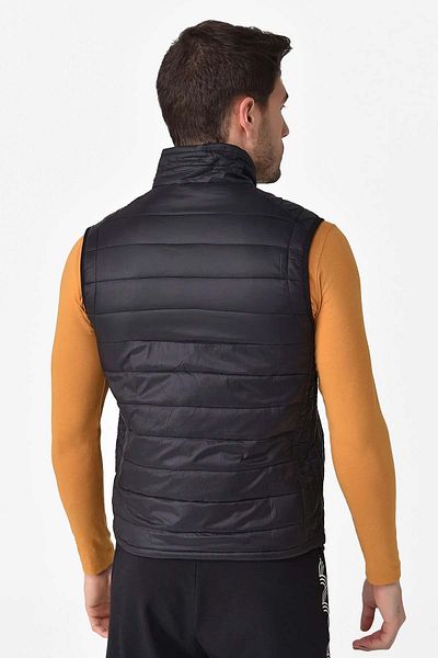 bilcee Men's Black Zero Sleeve Zippered Pocket Vest 1268