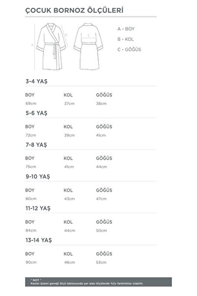 Ecocotton Hasna Girl's Bathrobe 100% Organic Cotton Linen Melange Terra