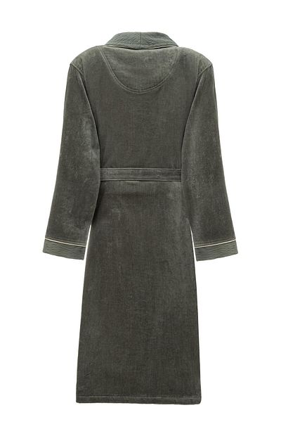 Ecocotton Halat de baie verde pentru bărbați - 100% bumbac organic brodat