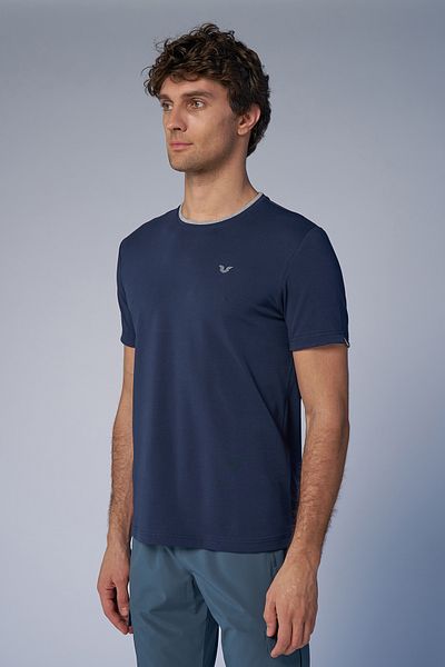 bilcee Ανδρικό μπλουζάκι Navy Blue Cotton ES-2374
