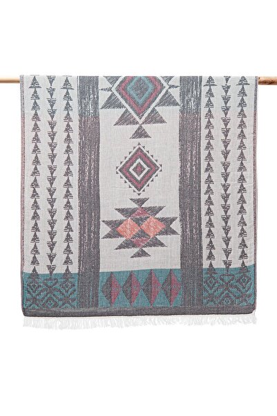 Ecocotton Каан Пештемал 100% органічна бавовна жакардова антрацит 90x180 см